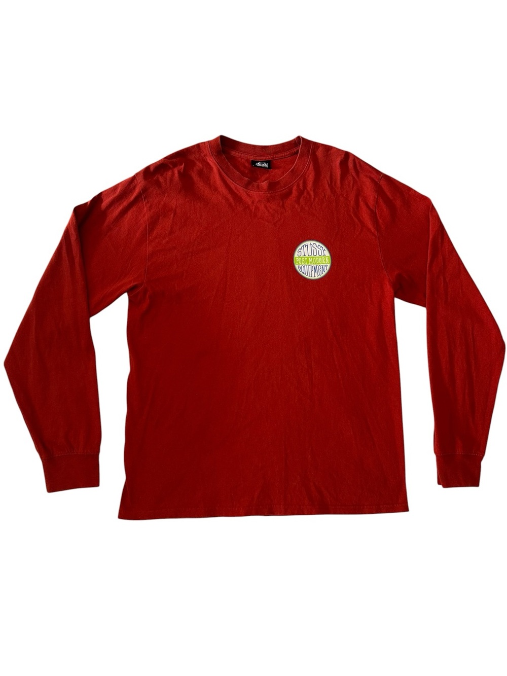 Stussy Cotton Postmodern Equipment Long Sleeve T-shirt Brick Men Size M
